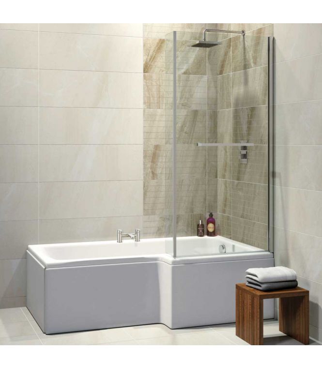 Elite L Shape 1675mm Right Hand Standard Shower Bath